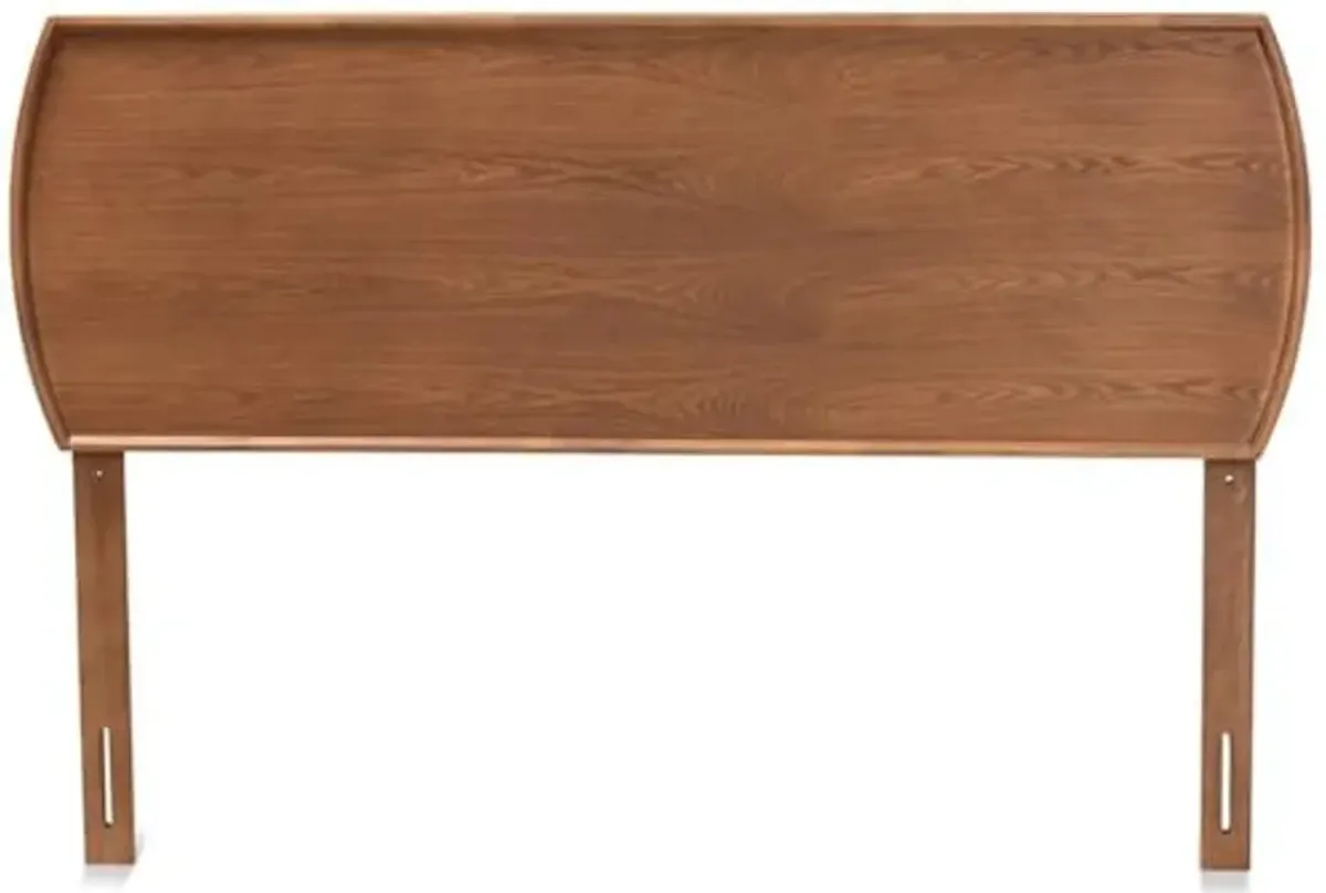 Baxton Studio Laurien Walnut Finished Wood Queen Size Headboard