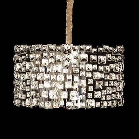 Aico Amini Lighting Facets 12 Light Chandelier in Silver