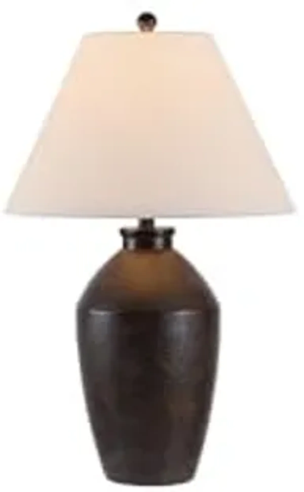 SAFAVIEH Lighting Collection Rani Modern Rustic Farmhouse Brown 30-inch Bedroom Living Room Home Office Desk Nightstand Table Lamp (LED Bulb Included)