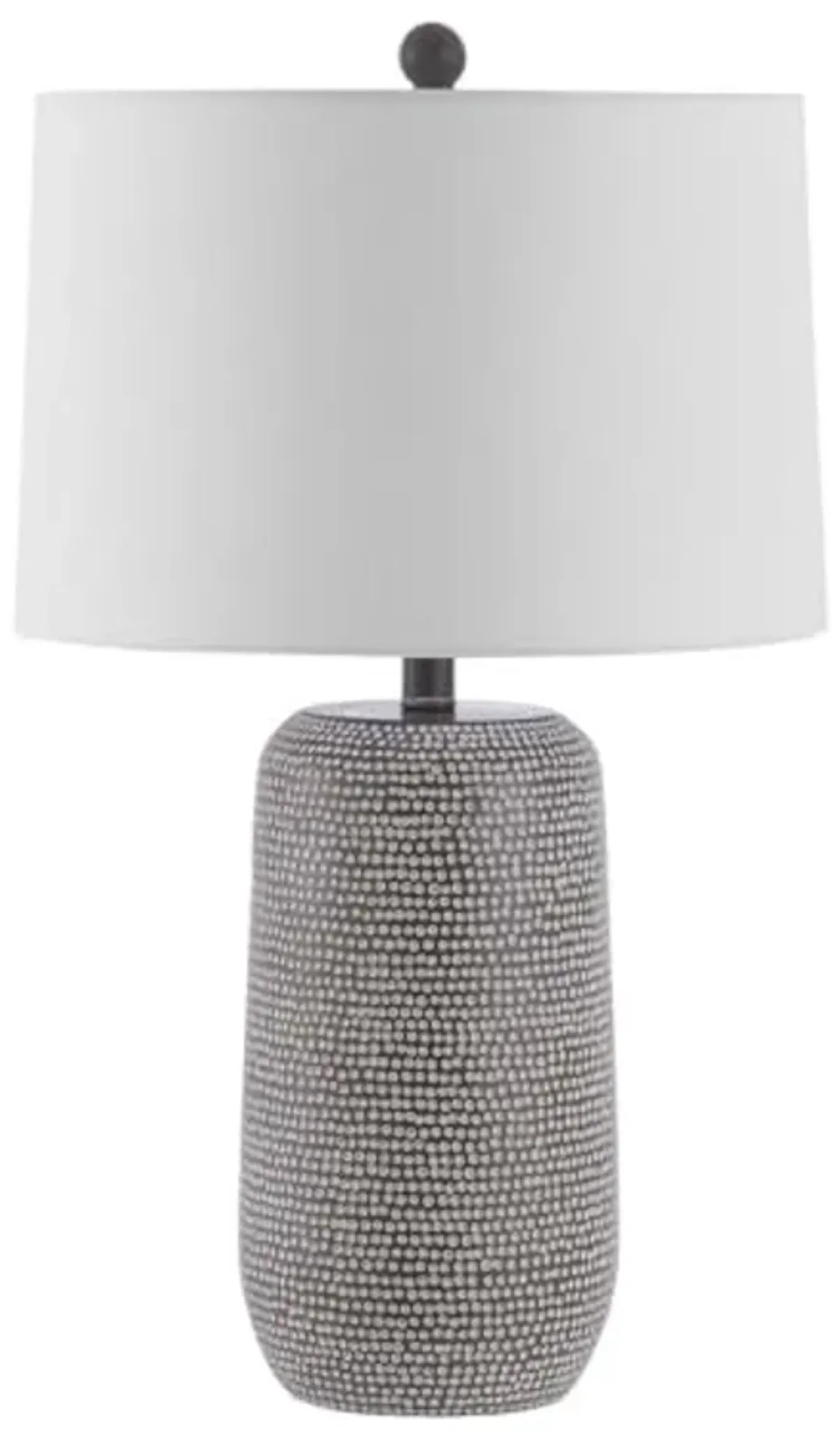 SAFAVIEH Lighting Collection Celvin Modern Grey 26-inch Bedroom Living Room Home Office Desk Nightstand Table Lamp (LED Bulb Included)