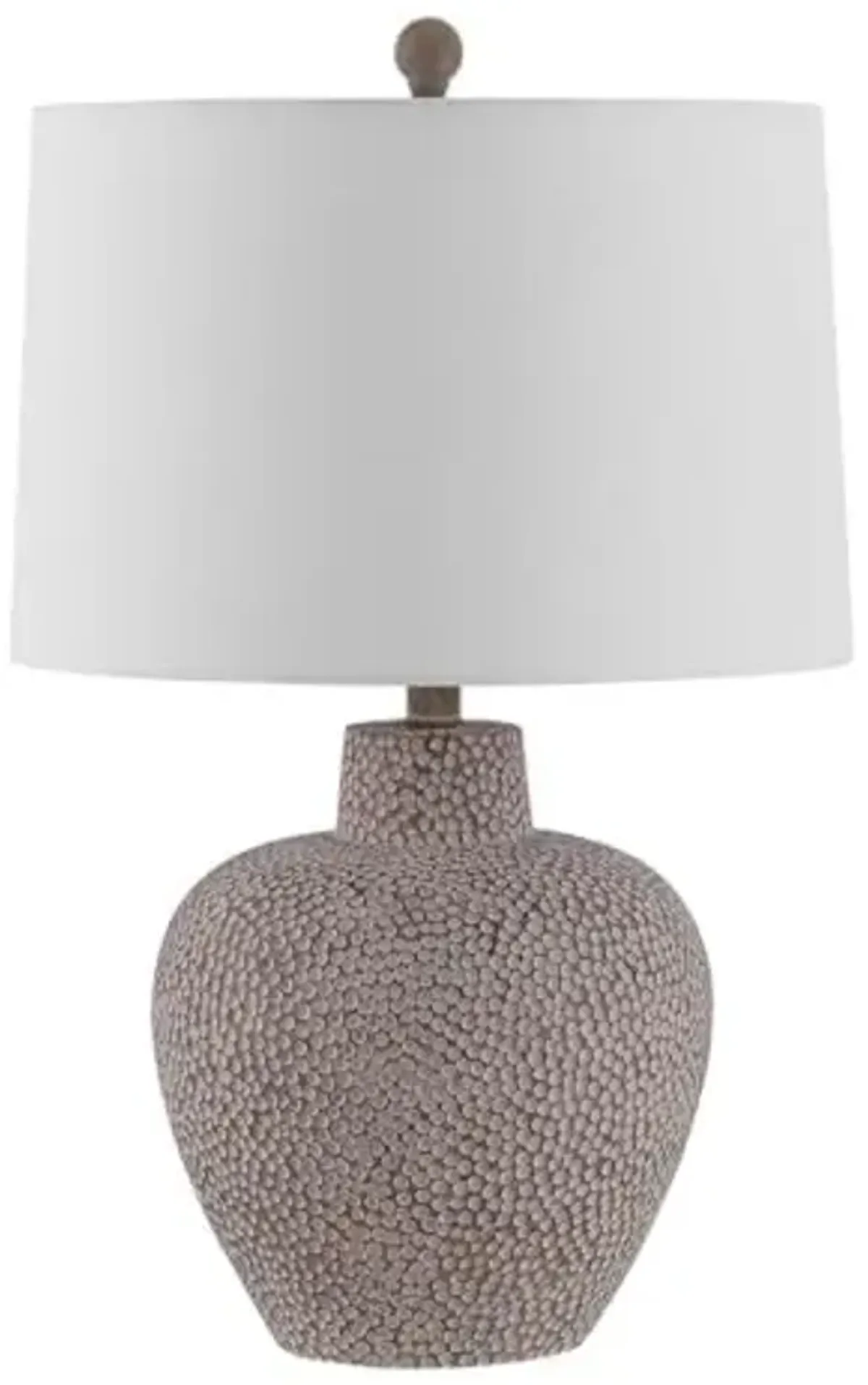 SAFAVIEH Lighting Collection Kei Modern Grey 24-inch Bedroom Living Room Home Office Desk Nightstand Table Lamp (LED Bulb Included)