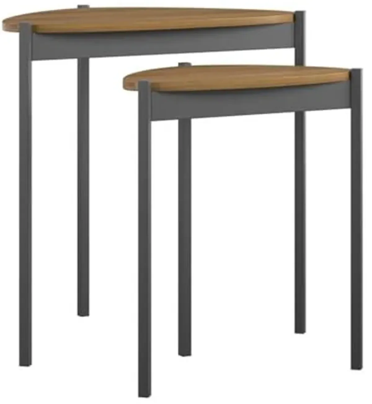 Novogratz Tallulah Nesting Tables, Walnut/Gray