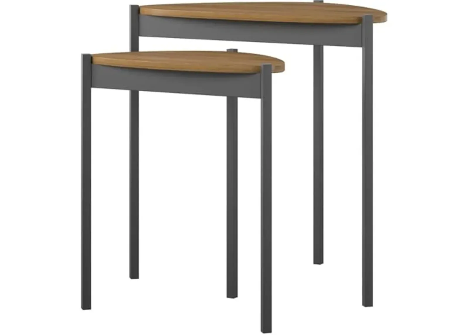 Novogratz Tallulah Nesting Tables, Walnut/Gray