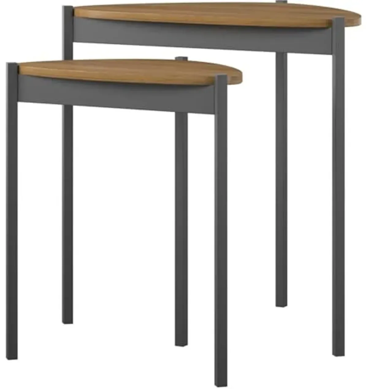 Novogratz Tallulah Nesting Tables, Walnut/Gray