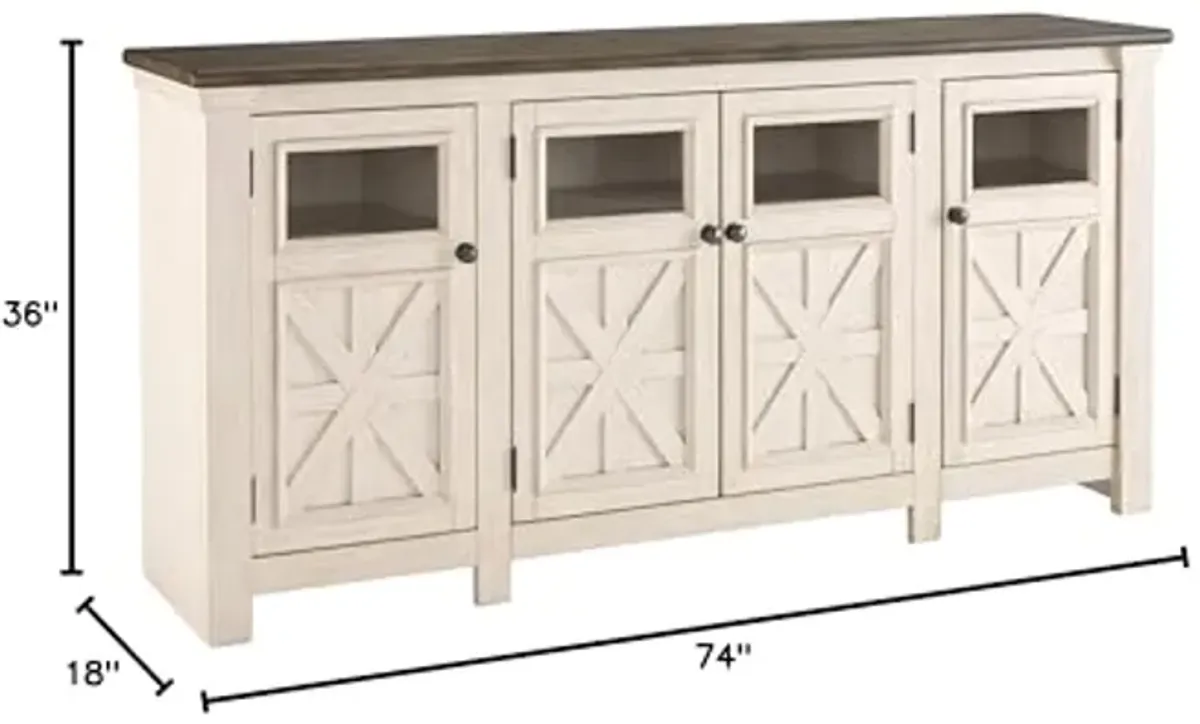 Signature Ashley Bolanburg Farmhouse TV Stand and Lift Top Coffee Table