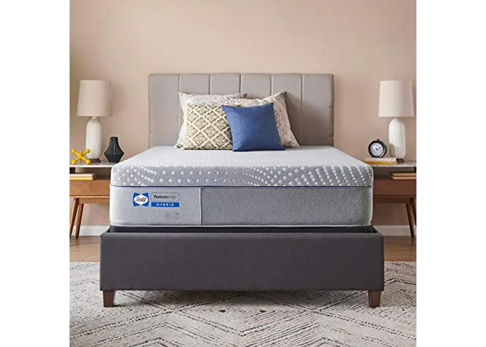 Sealy Posturepedic Hybrid Lacey Firm Feel Mattress and 5-Inch Foundation, Split California King