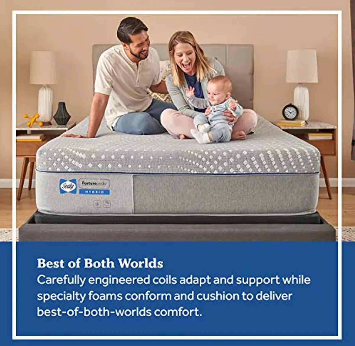 Sealy Posturepedic Hybrid Medina Firm Feel Mattress and 5-Inch Foundation, Queen