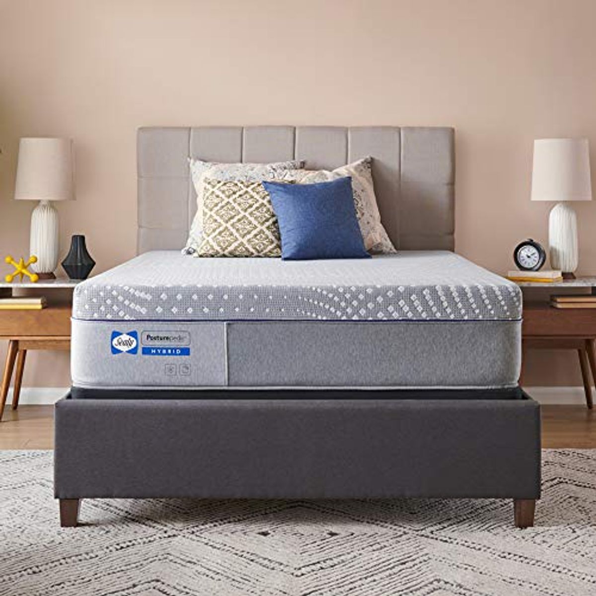 Sealy Posturepedic Hybrid Lacey Firm Feel Mattress and 9-Inch Foundation, California King