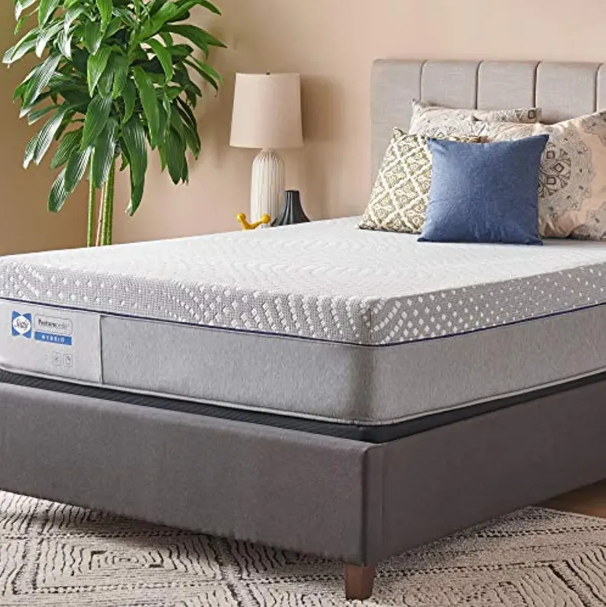 Sealy Posturepedic Hybrid Lacey Soft Feel Mattress and 5-Inch Foundation, Full