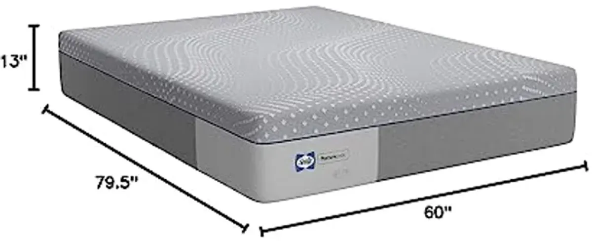 SEALY Soft 13" Queen Posturepedic Memory Foam Mattress, Plush, Cooling Cover, Durable, White