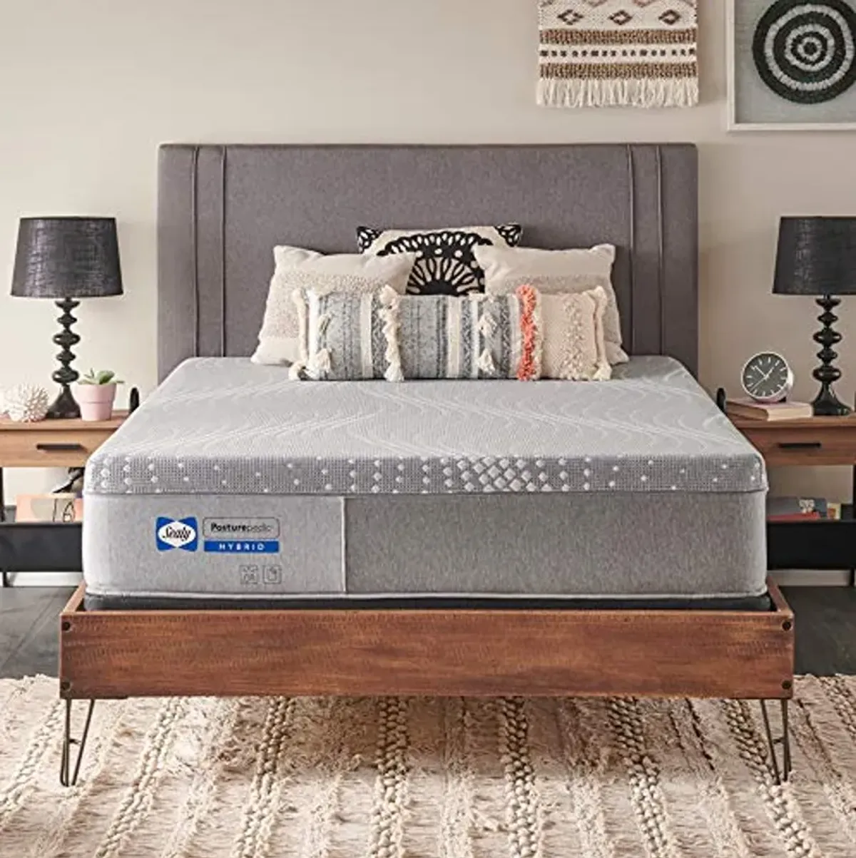 Sealy Posturepedic Hybrid Paterson Medium Feel Mattress and 5-Inch Foundation, King