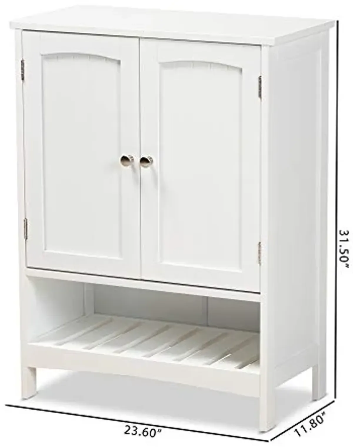 Baxton Studio Jaela Bathroom Shelving, White