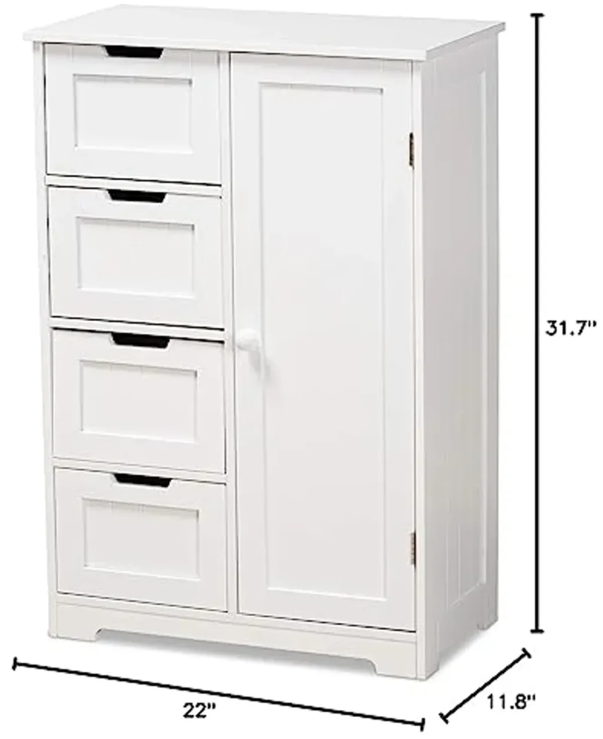 Baxton Studio Bauer Bathroom Shelving, White