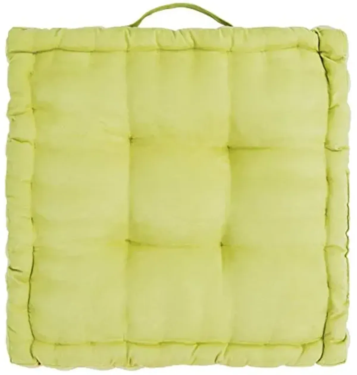 SAFAVIEH Home Collection Gardenia 18-inch Yellow Velvet Square Floor Pillow FLP1002F