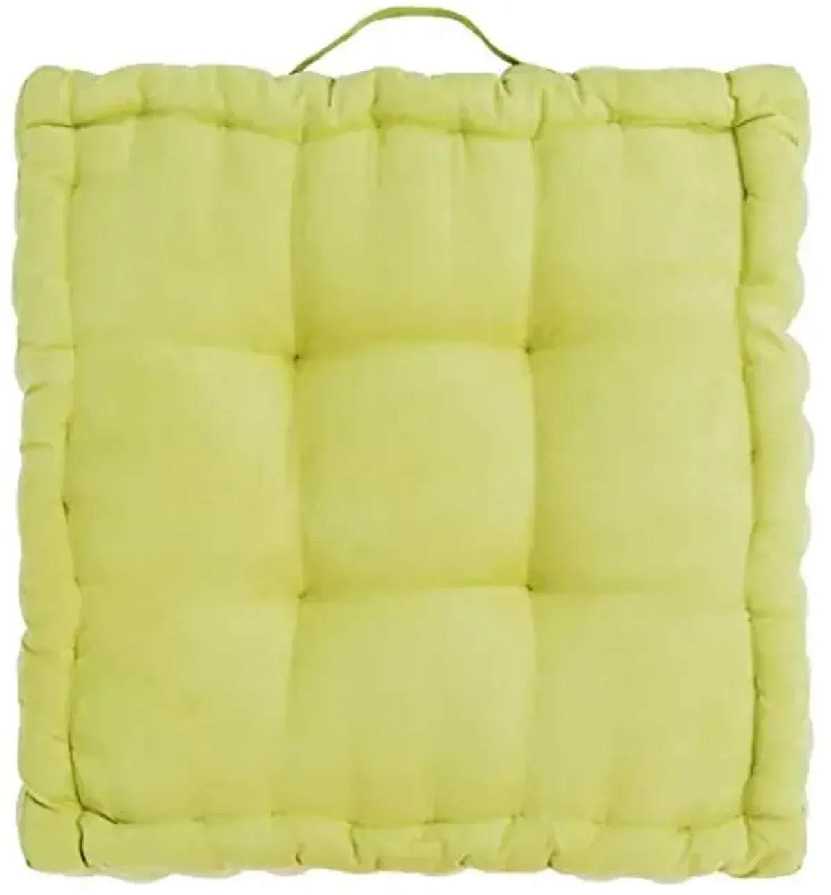 SAFAVIEH Home Collection Gardenia 18-inch Yellow Velvet Square Floor Pillow FLP1002F