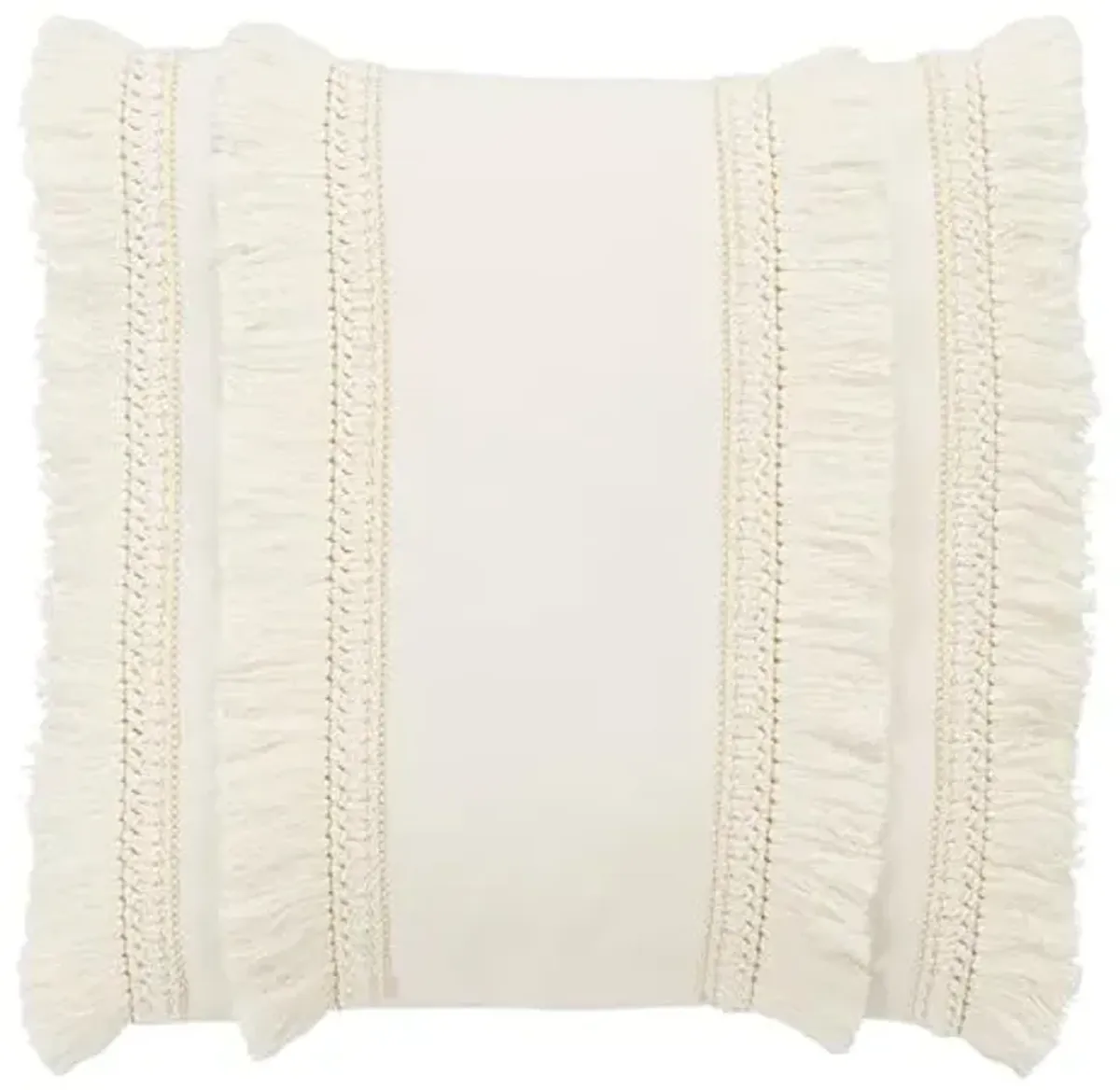 SAFAVIEH Home Collection Grema Boho 12 x 36-inch White Fringe Decorative Accent Pillow PLS7142A-1236