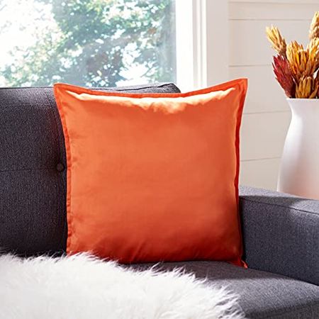 Safavieh Home Collection Erna 18-inch Orange Decorative Accent Pillow PLS7178C-1818, 19"x19"