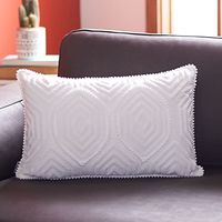Safavieh Home Collection Arla 12 x 20-inch White Decorative Accent Pillow PLS7180A-1220