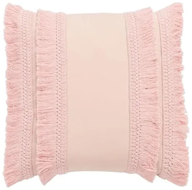 Safavieh Home Collection Grema Boho 12 x 36-inch Pink Fringe Decorative Accent Pillow PLS7142B-1236