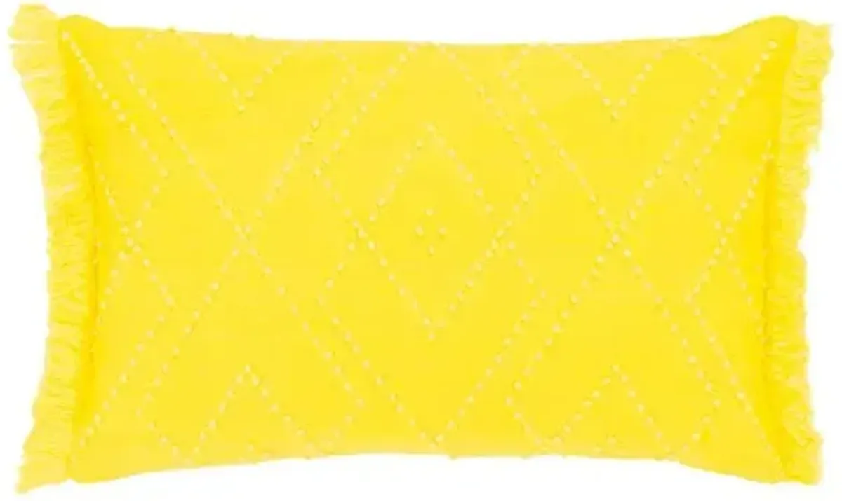 SAFAVIEH Home Collection Sorena Boho 12 x 20-inch Yellow Decorative Accent Pillow PLS7183C-1220, 12"x22"