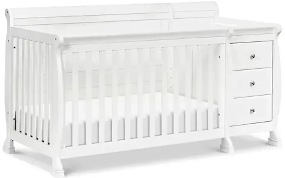 DaVinci Kalani 4-in-1 Convertible Crib and Changer Combo in White