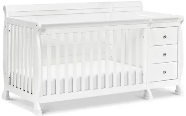 DaVinci Kalani 4-in-1 Convertible Crib and Changer Combo in White