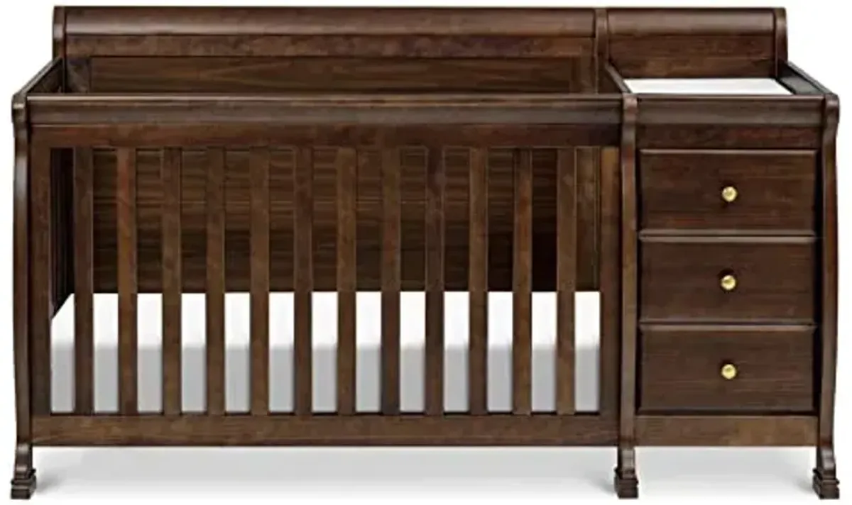 DaVinci Kalani 4-in-1 Convertible Baby Crib & Changing Table Combo - GREENGUARD Gold Certified - Toddler Bed, Daybed, Full-Size Bed Conversion - 4 Adjustable Mattress Heights - White