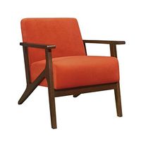 Lexicon New Castle Velvet Accent Chair, 27.5" W, Orange