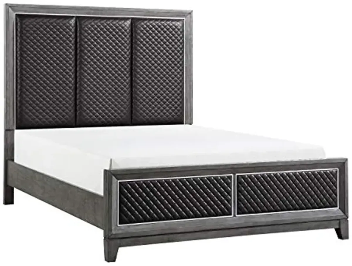 Lexicon Remington Panel Bed, Queen, Wire Brushed Gray