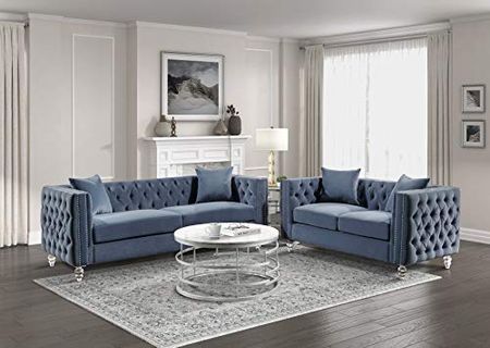 Lexicon Spencer 2-Piece Living Room Set, Blue
