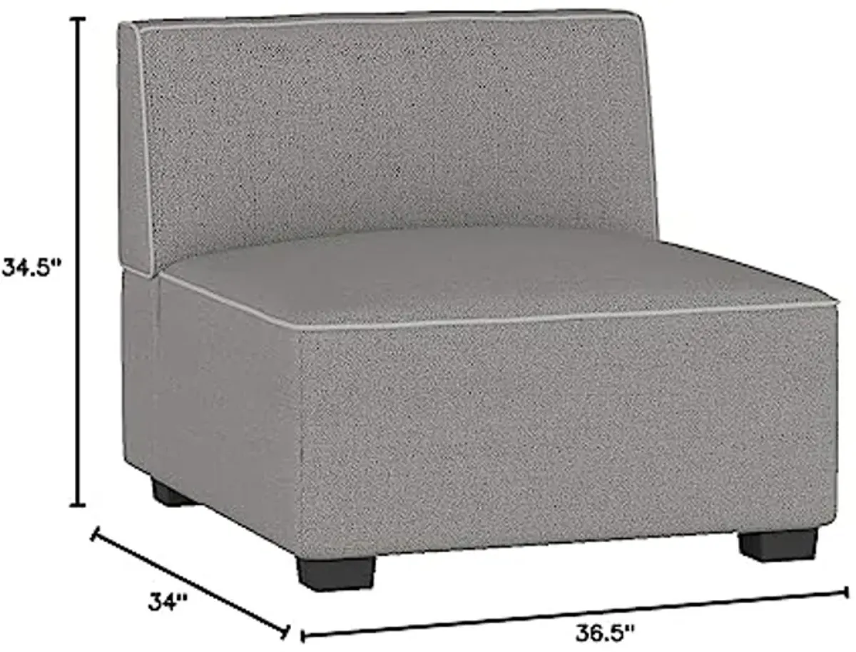 Lexicon Zayne Modular Unit, Armless Chair, Gray