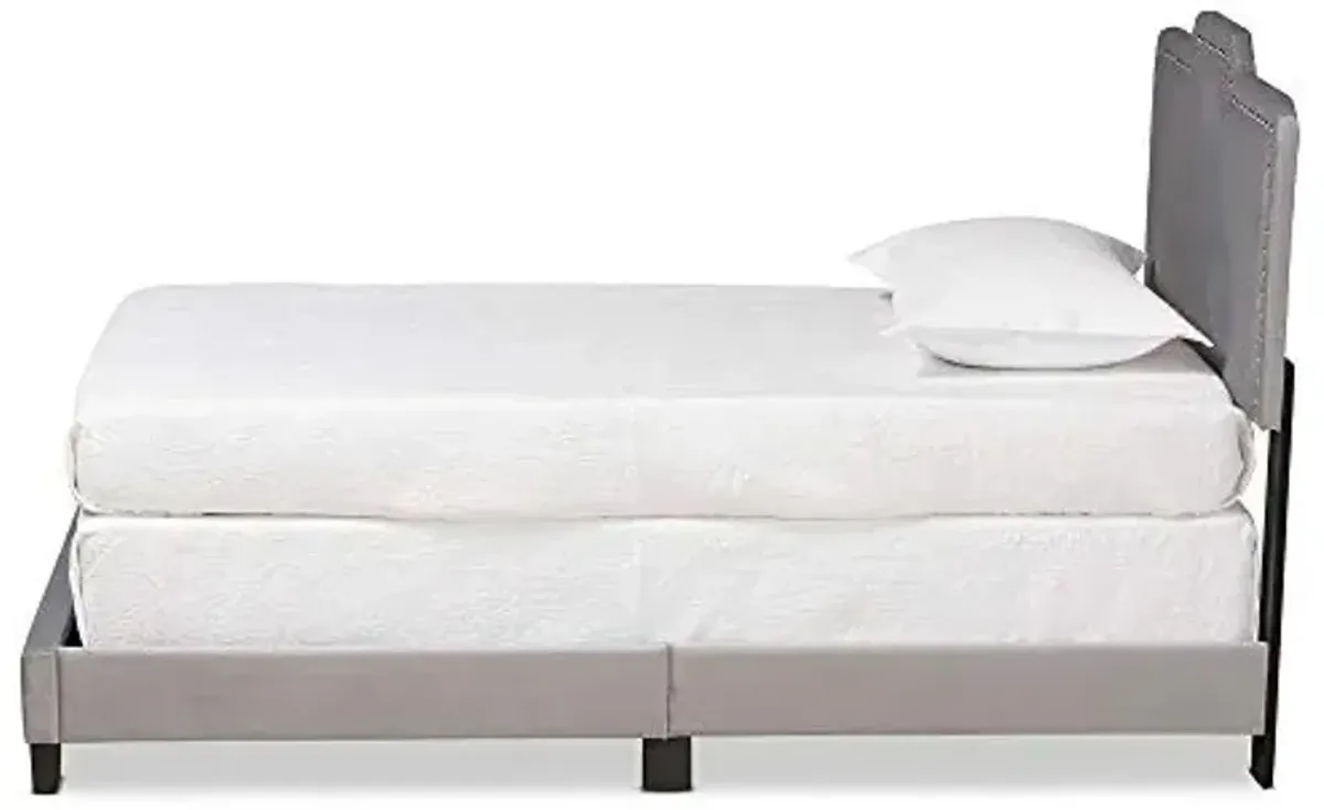 Baxton Studio Benjen Beds (Box Spring Required), Twin, Grey/Black