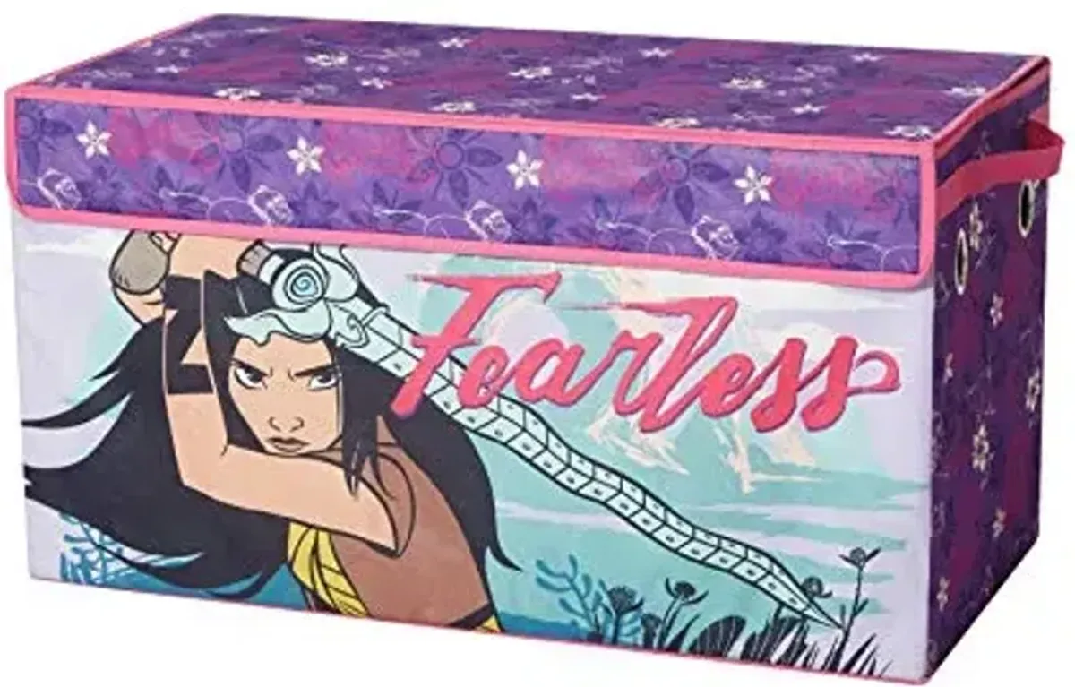 Idea Nuova Disney Raya and The Last Dragon Collapsible Childrens Toy Storage Trunk, Durable with Lid, 30"x 14.5"x 16"