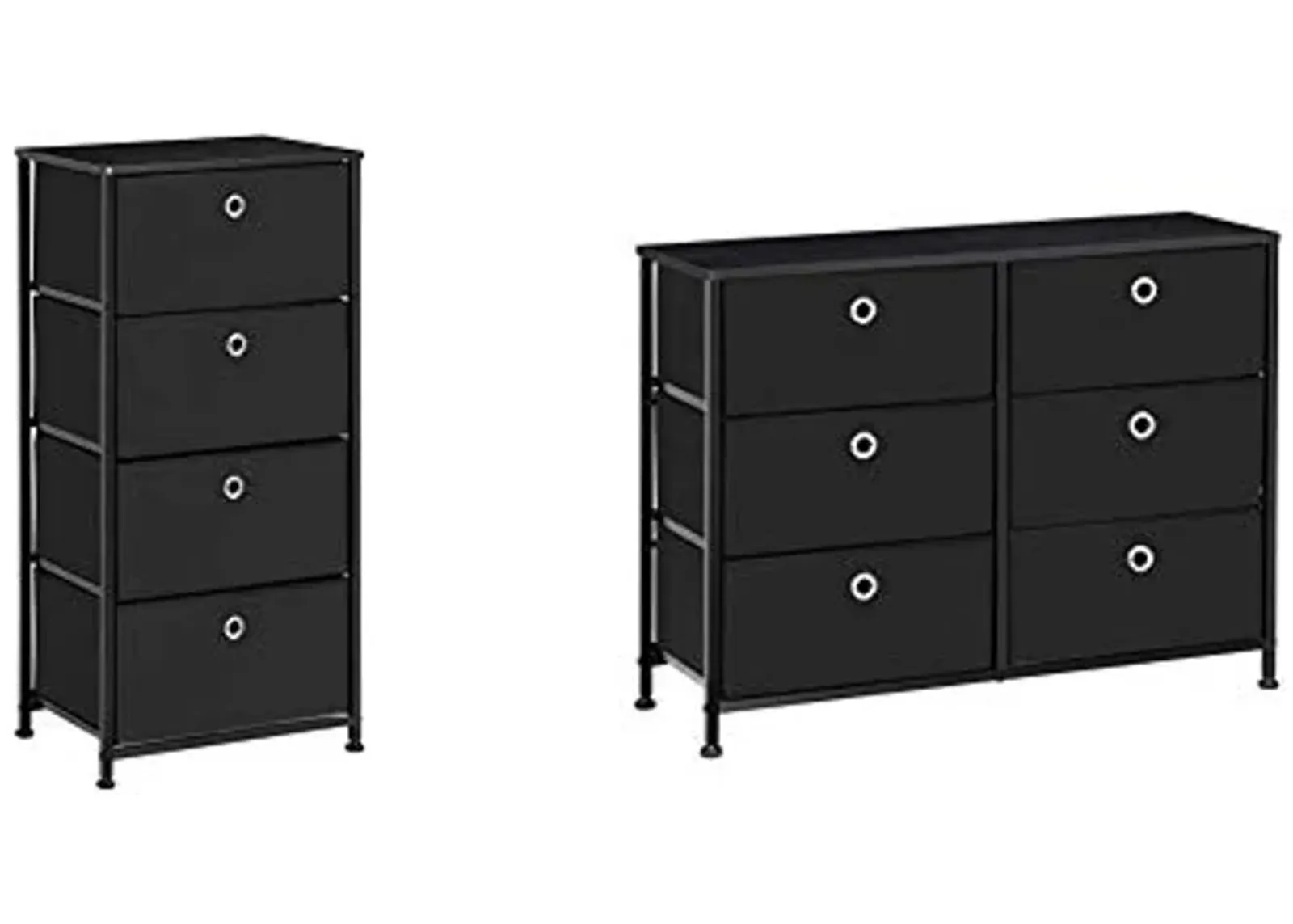 SONGMICS Storage Bundle with Nightstand (ULTS04H) and 3-Tier Dresser (6 Drawers)