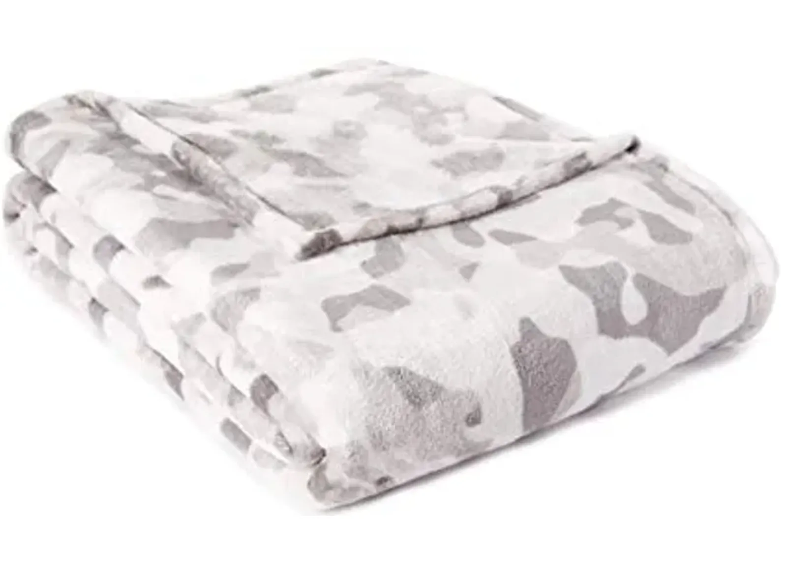 Heritage Kids Royal Plush Printed Throw Blanket, Grey Camo, 50"x60"