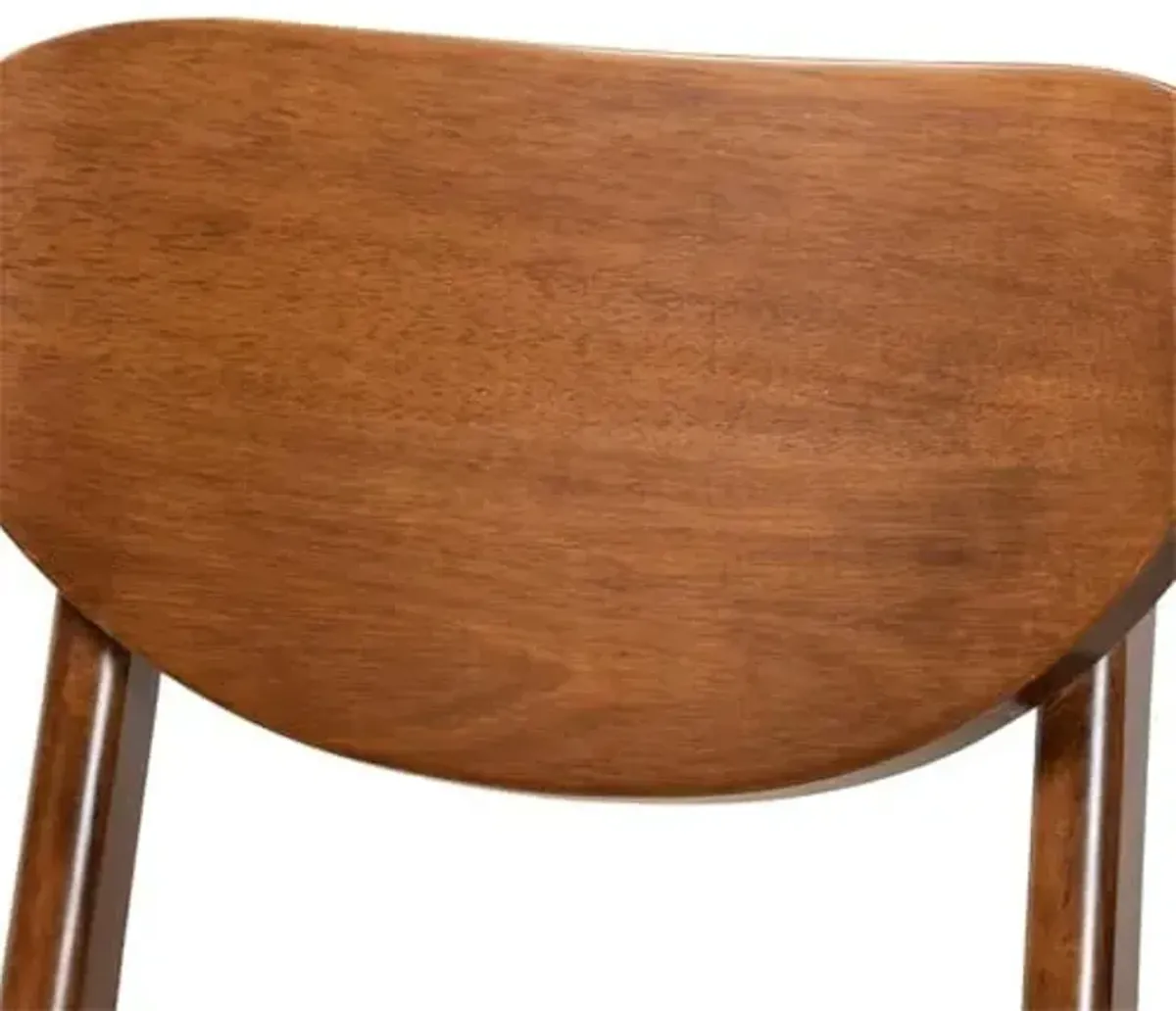 Baxton Studio Katya Mid-Century Modern Grey Fabric Upholstered and Walnut Brown Finished Wood 2-Piece Counter Stool Set