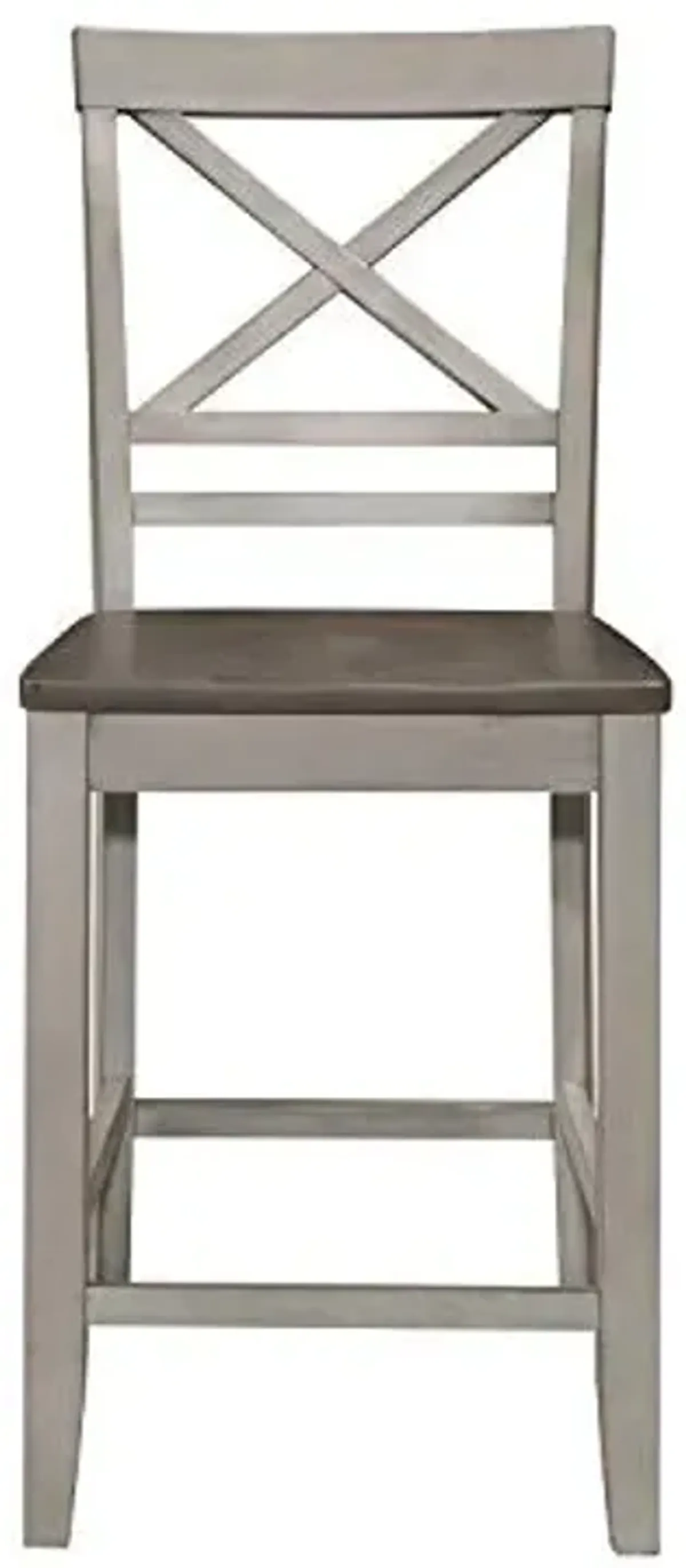 Lexicon Gordola Counter Height Chair (Set of 2), Light Gray/Brown