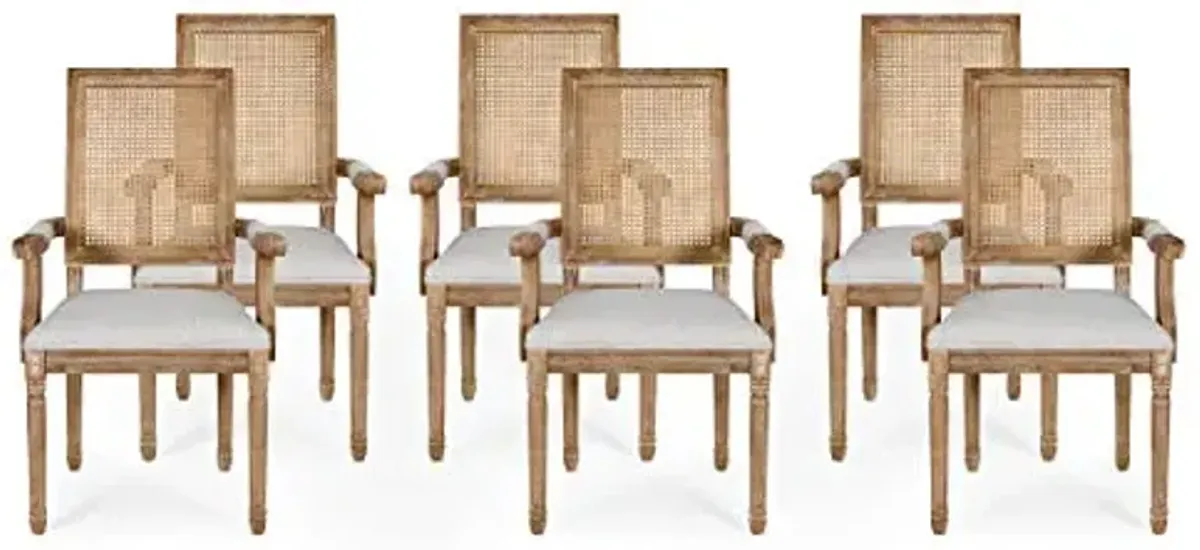 Christopher Knight Home Maria DINING CHAIR SETS, Light Grey + Natural