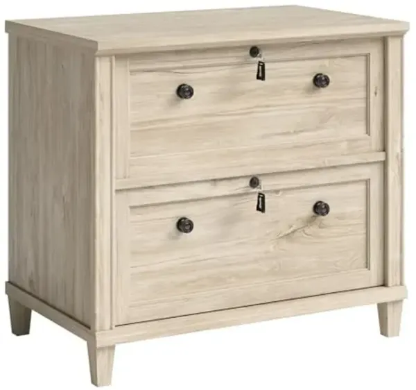 Sauder Hammond 2 Drawer Lateral File Cabinet for Home Office, Filing Cabinet with Lock, in Chalk Oak