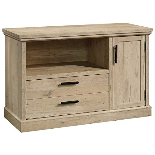 Sauder Aspen Post Prime Oak Filing Cabinet with Drawer and Door, Prime Oak Finish