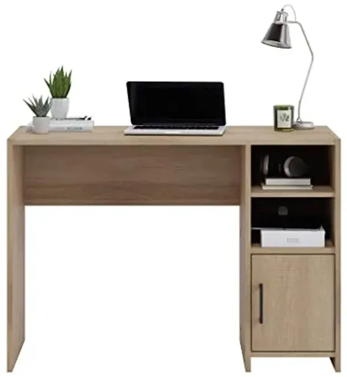 Sauder Beginnings Small Study Desk for Bedroom, Computer Desk for Small Spaces, in Summer Oak Finish