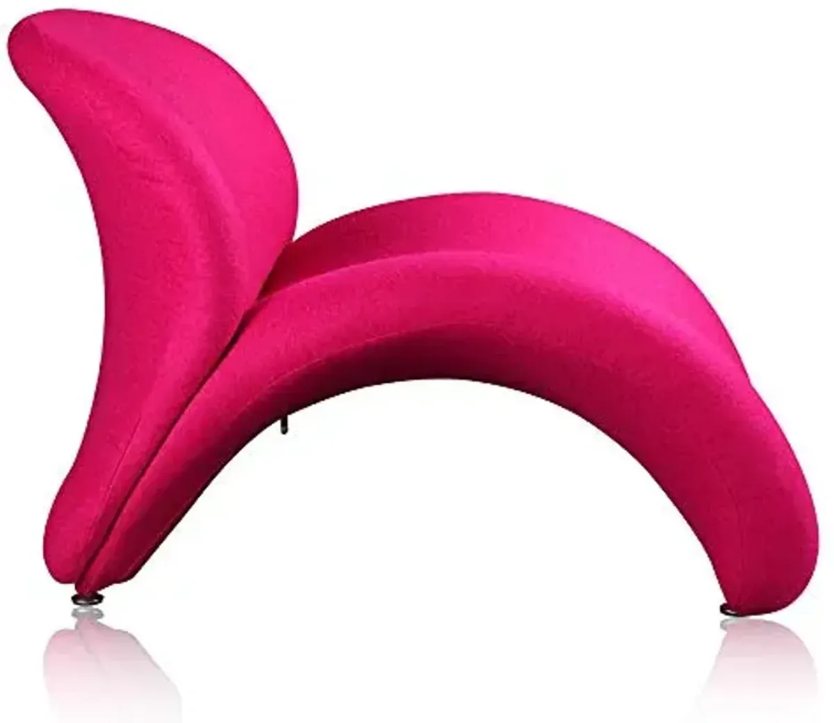 Manhattan Comfort Rosebud Modern Accent Chair Upholstered in Wool Blend, Ideal for Pop Living Room Usage, Abstract Lounge Seat with Metal Legs, Fully Assembled, Set of 1, Fuchsia