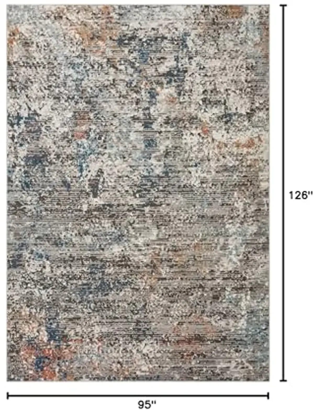 Loloi II Bianca Collection BIA-06 Granite/Multi 7'-11" x 10'-6" Area Rug