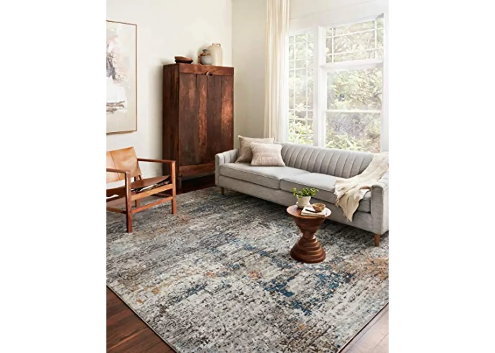 Loloi II Bianca Collection BIA-06 Granite/Multi 7'-11" x 10'-6" Area Rug