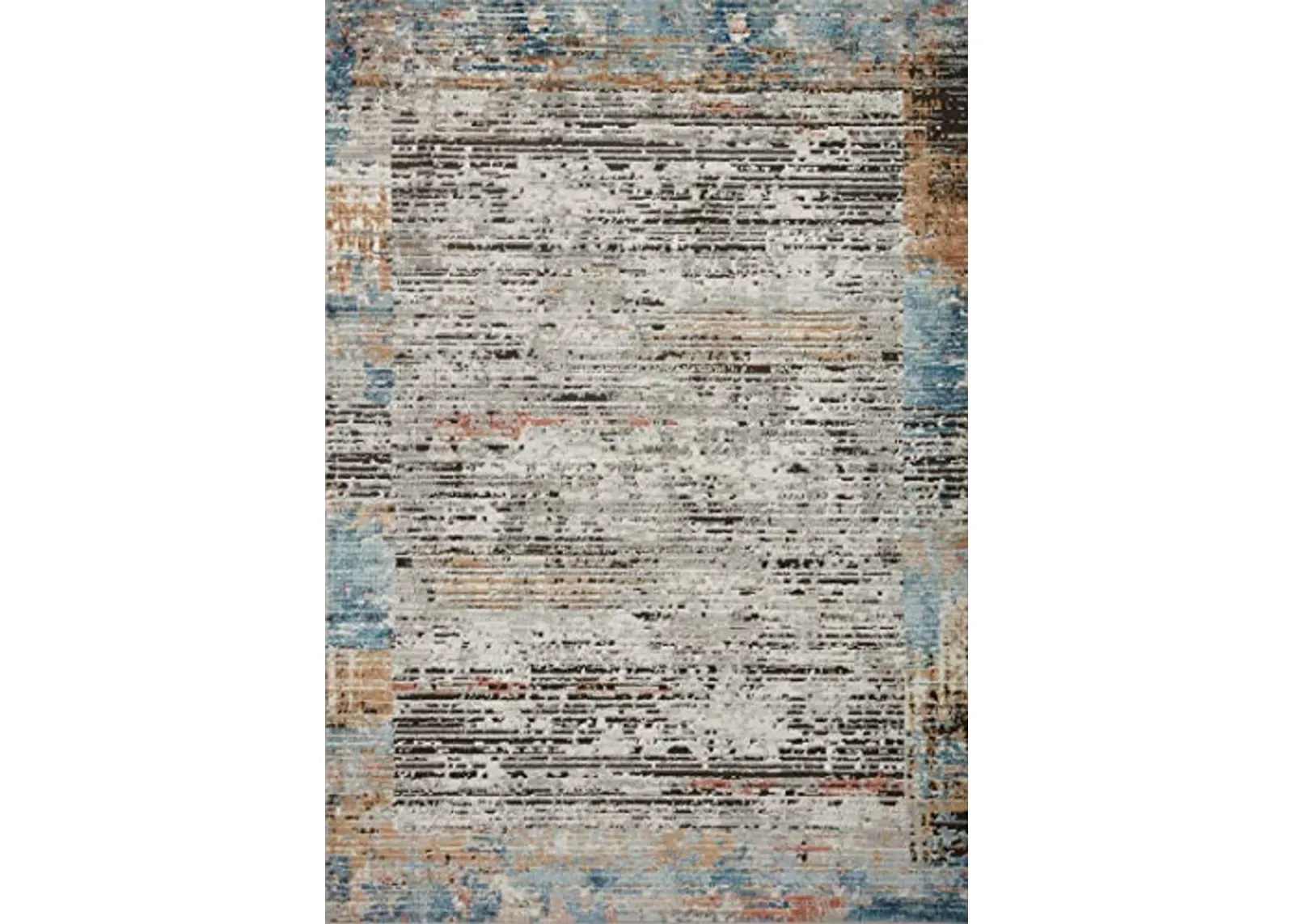 Loloi II Bianca Collection BIA-07 Ash/Multi 3'-4" x 5'-7" Accent Rug