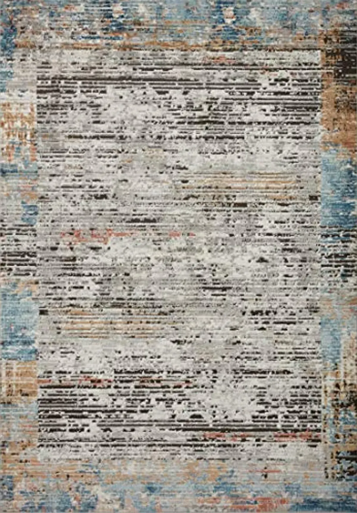 Loloi II Bianca Collection BIA-07 Ash/Multi 3'-4" x 5'-7" Accent Rug