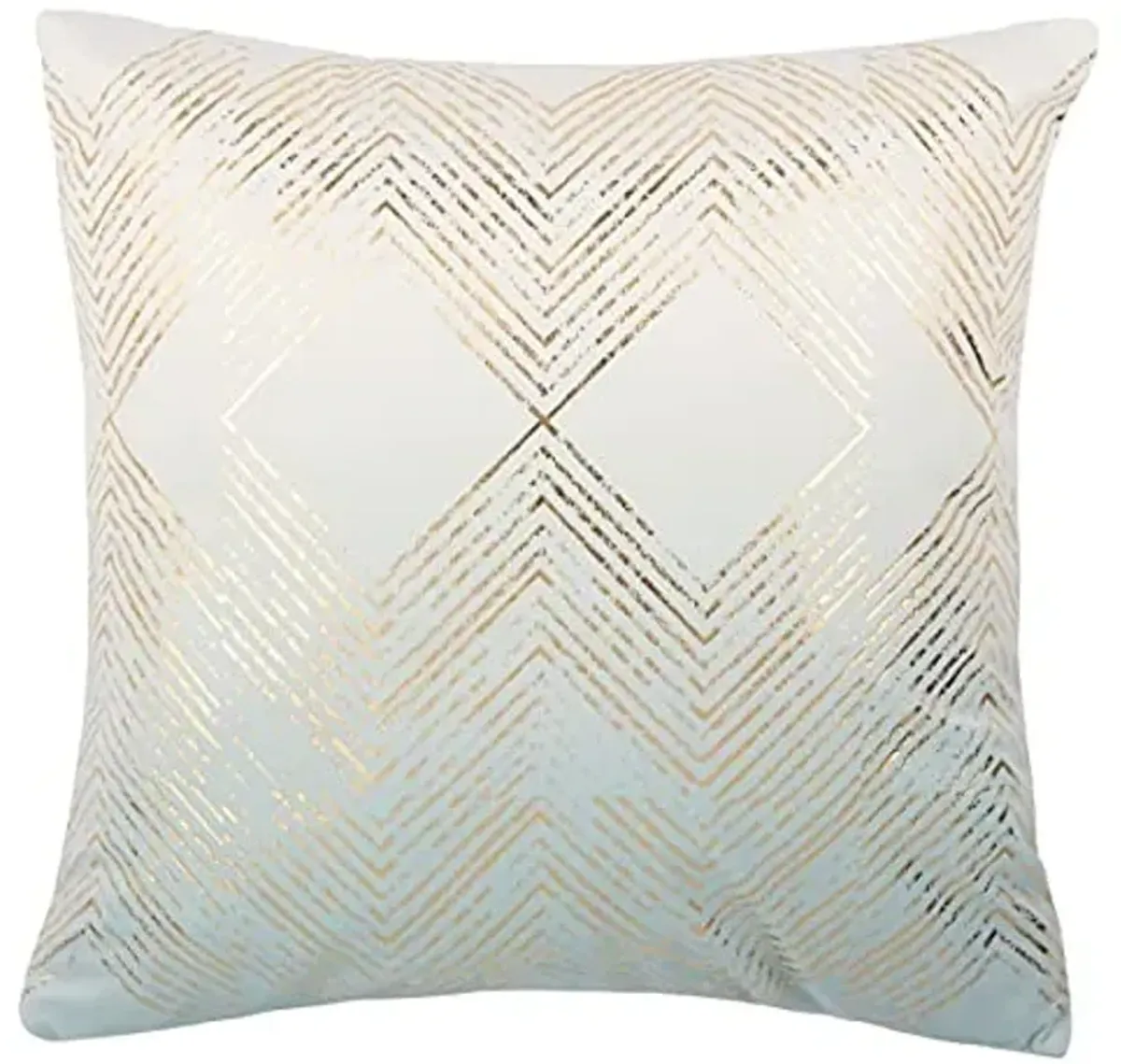 SAFAVIEH Home Collection Sarla Art Deco 18-inch Seafoam/Gold Decorative Accent Pillow PLS7144D-1818, 19"x19"