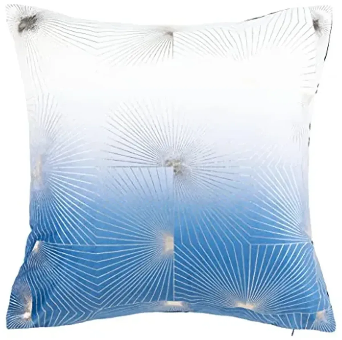 SAFAVIEH Home Collection Loran Art Deco 18-inch Navy/Grey Decorative Accent Pillow PLS7145B-1818, 19"x19"