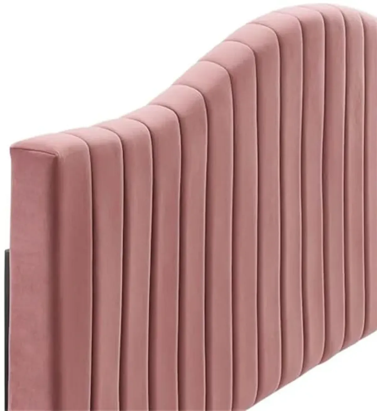 Modway Brielle Channel Tufted Performance Velvet Headboard, Twin, Dusty Rose