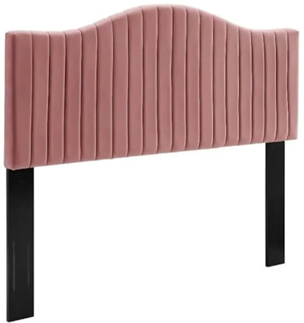 Modway Brielle Channel Tufted Performance Velvet Headboard, Twin, Dusty Rose